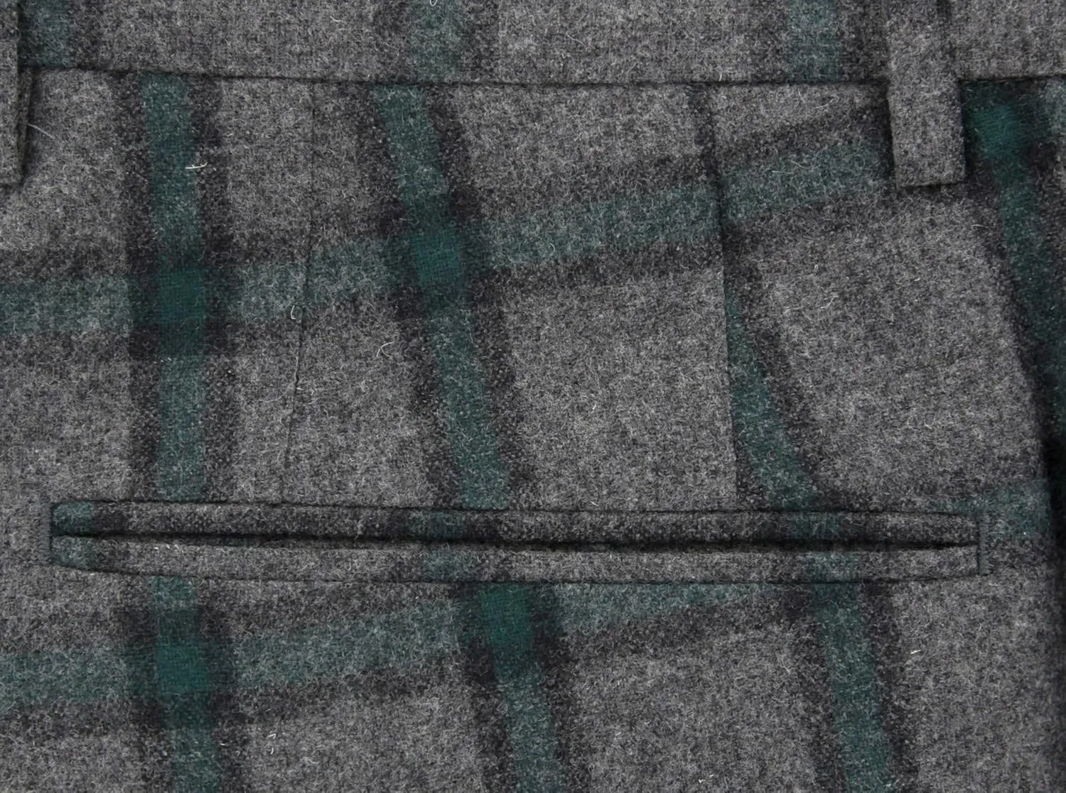 Incotex Dark Green Window Pane Pants - Extra Slim