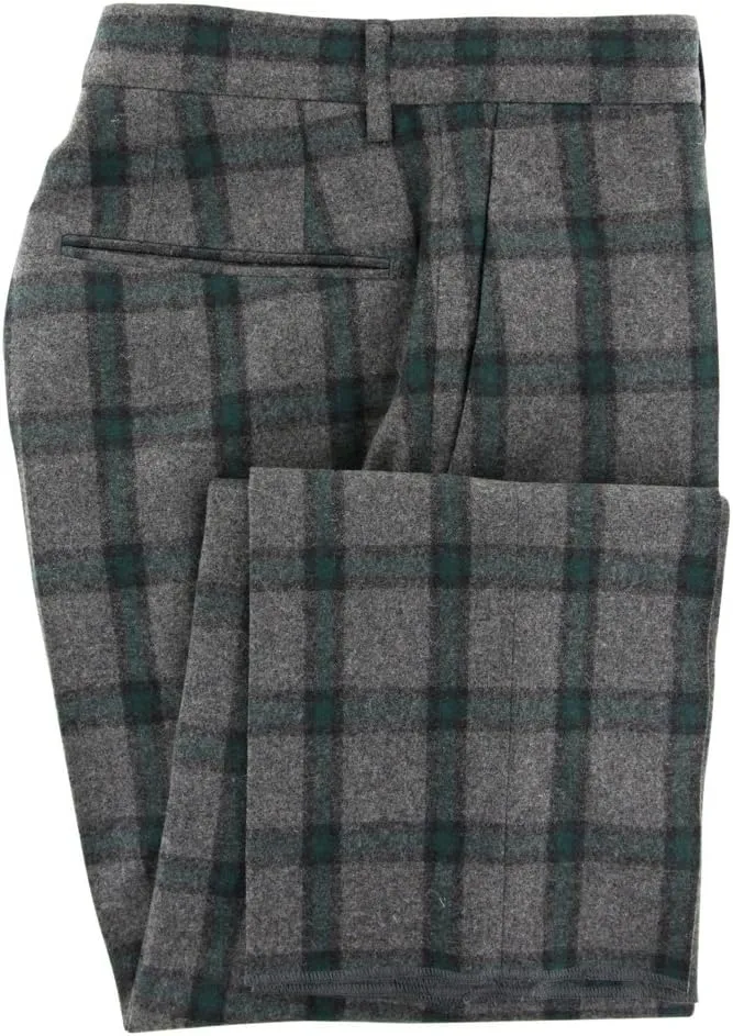 Incotex Dark Green Window Pane Pants - Extra Slim