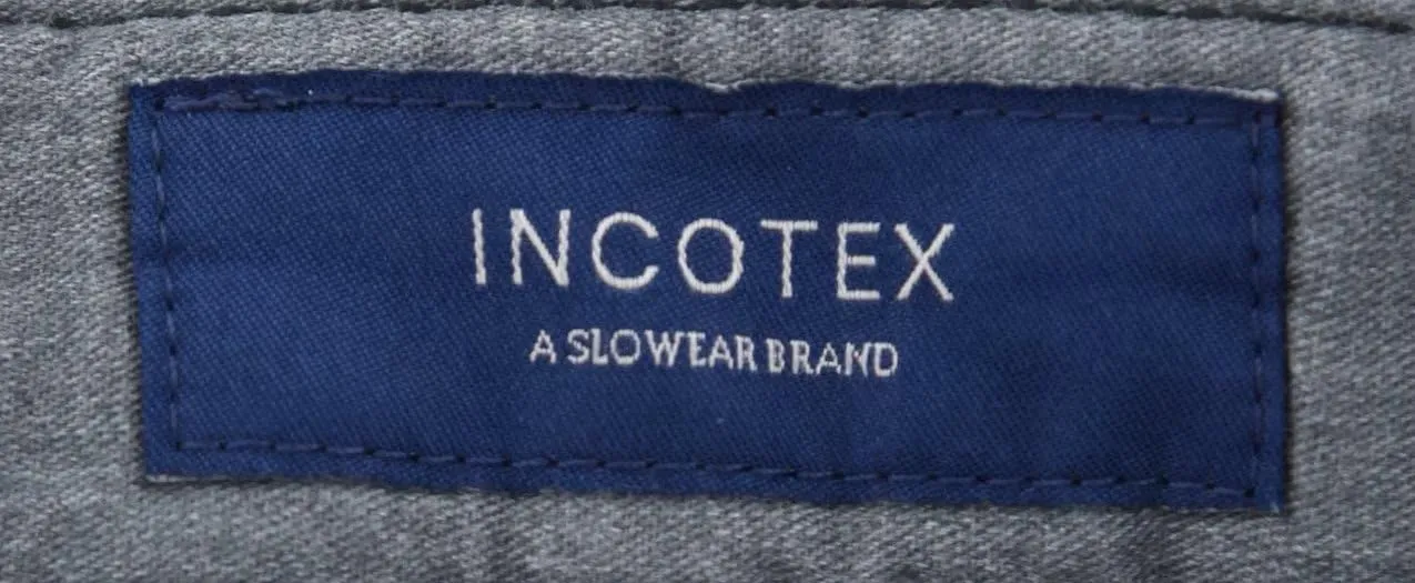Incotex Gray Solid Pants - Extra Slim