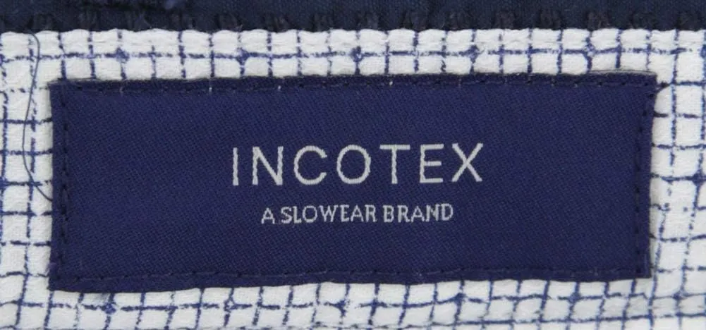 Incotex Navy Blue Other Cotton Blend Pants - Slim