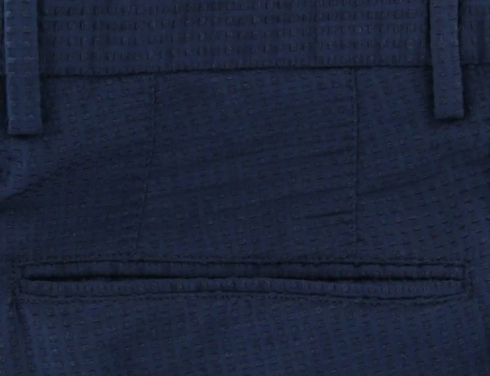 Incotex Navy Blue Other Cotton Blend Pants - Slim