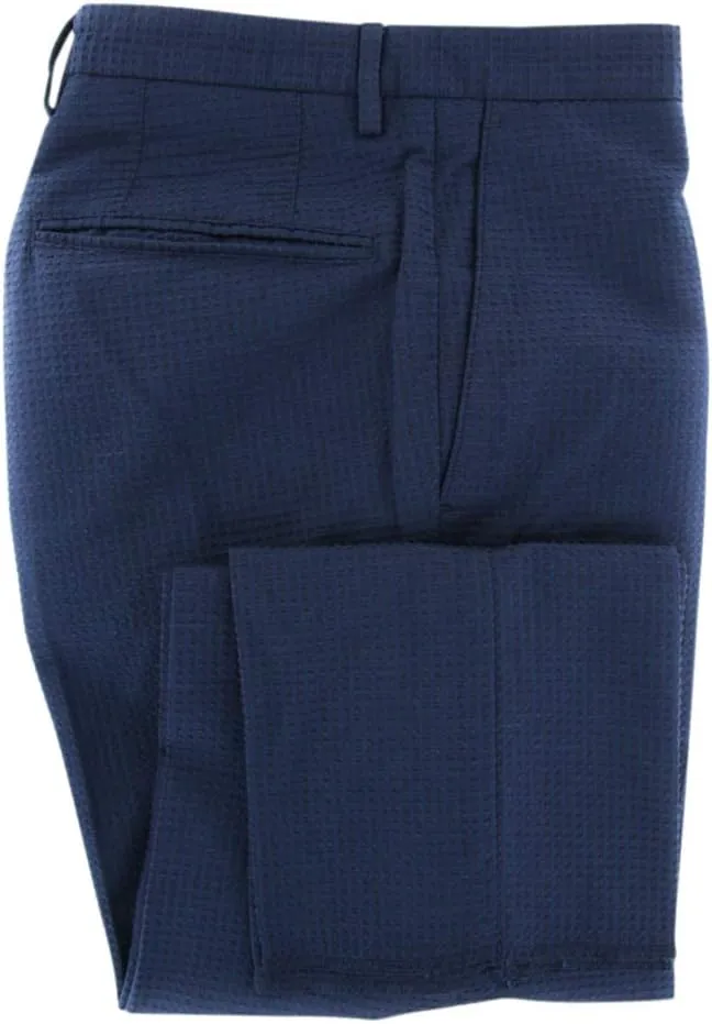 Incotex Navy Blue Other Cotton Blend Pants - Slim