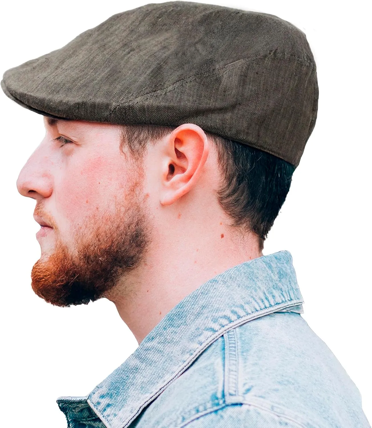 Irish Linen Newsboy Hat, Slim Fit Flat Cap for Men, Lightweight, Ivy, Scally, Gatsby, Cabbie Style, Imported from Ireland