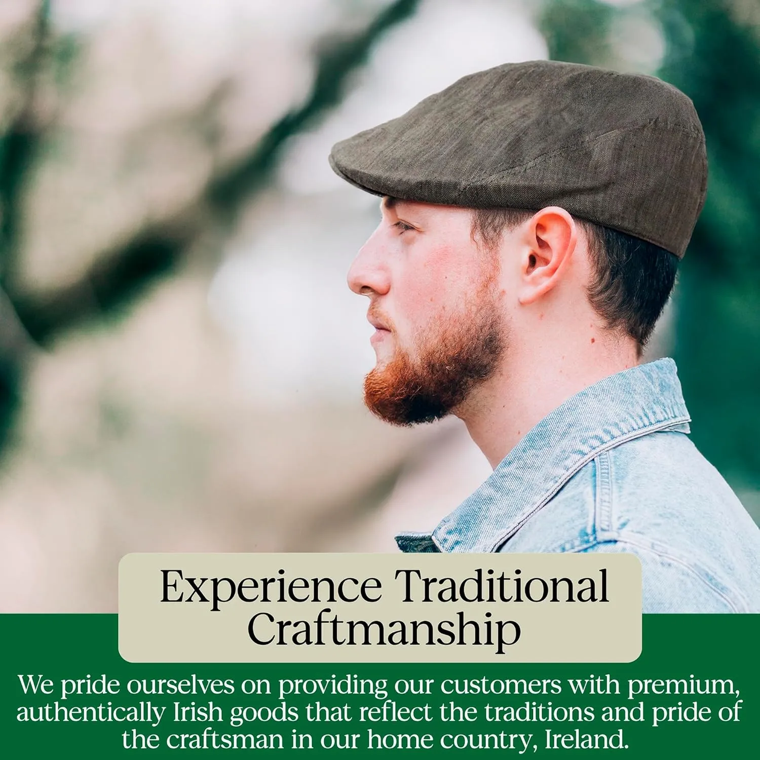 Irish Linen Newsboy Hat, Slim Fit Flat Cap for Men, Lightweight, Ivy, Scally, Gatsby, Cabbie Style, Imported from Ireland