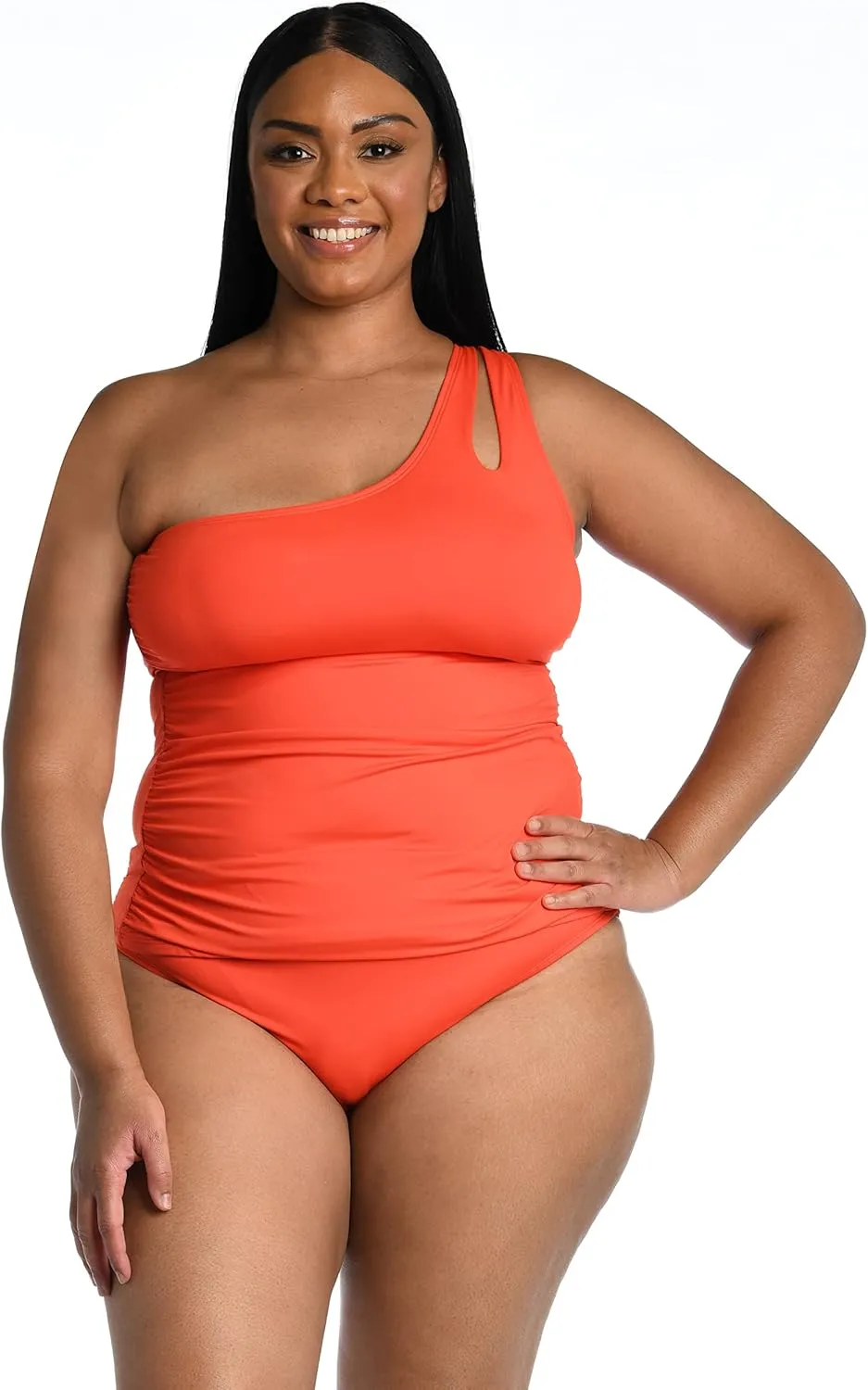 Island Goddess One Shoulder Keyhole Tankini Swimsuit Top
