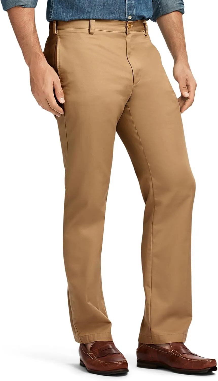 IZOD Men's American Chino Flat Front Slim Fit Pant