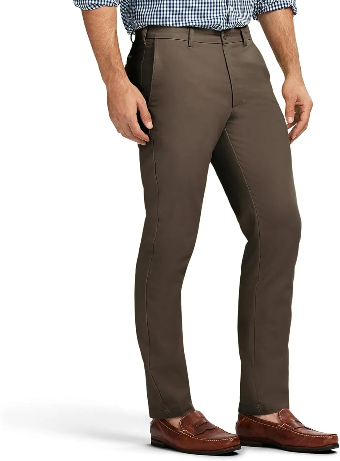 IZOD Men's American Chino Flat Front Straight Fit Pant