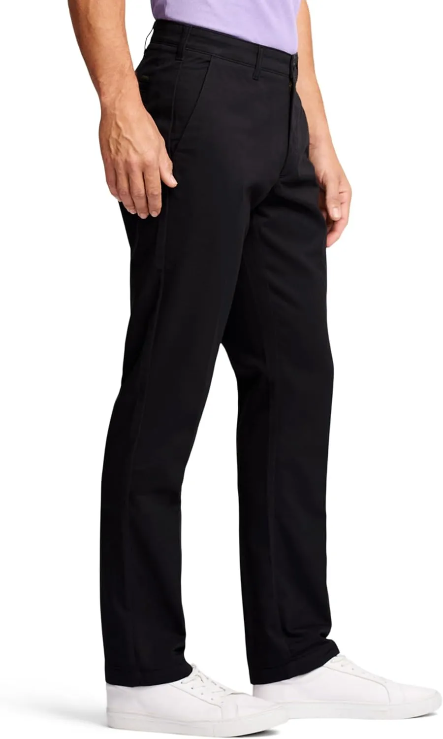 IZOD Men's Performance Stretch Straight Fit Flat Front Chino Pant
