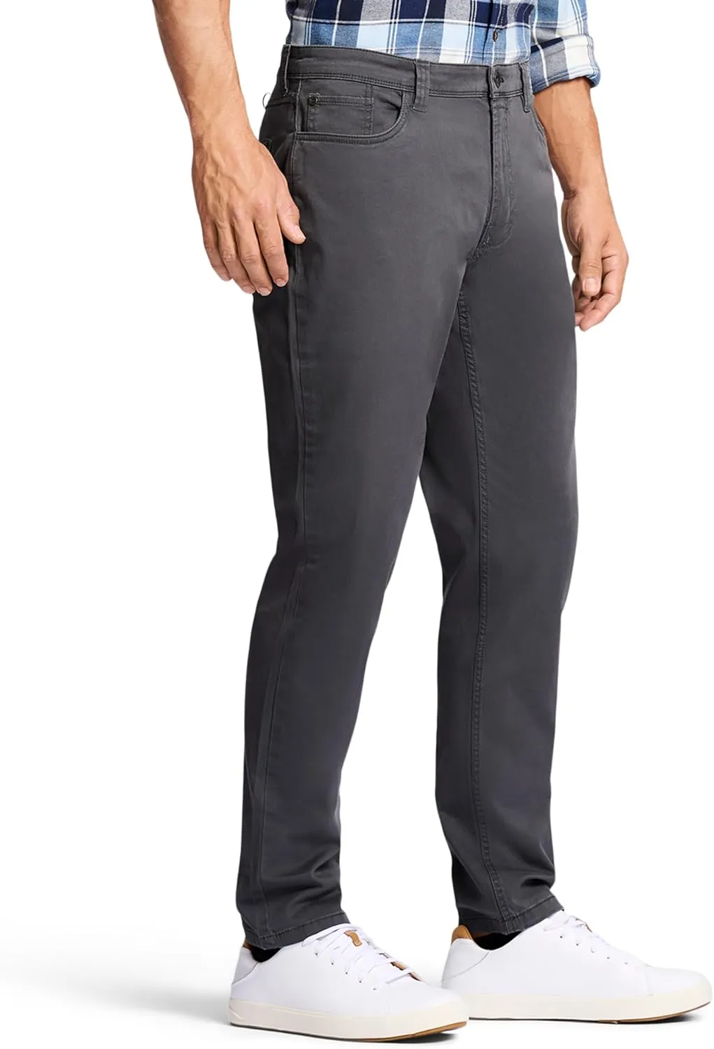 IZOD Men's Saltwater Stretch Twill 5 Pocket Straight Fit Chino Pant