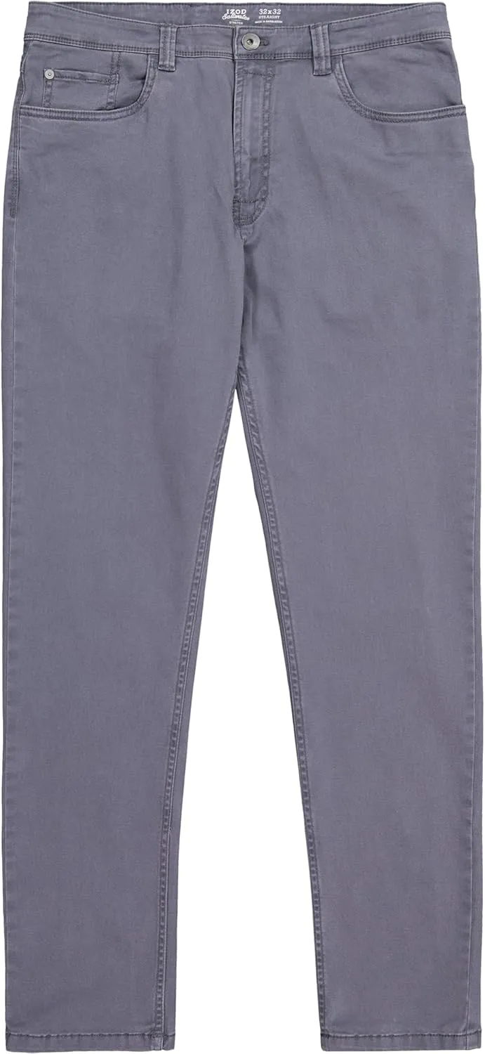IZOD Men's Saltwater Stretch Twill 5 Pocket Straight Fit Chino Pant