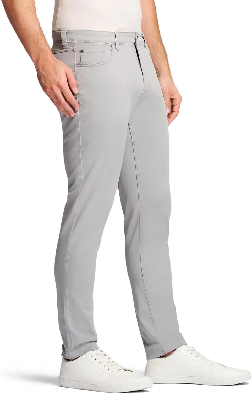 IZOD Men's Saltwater Stretch Twill 5 Pocket Straight Fit Chino Pant