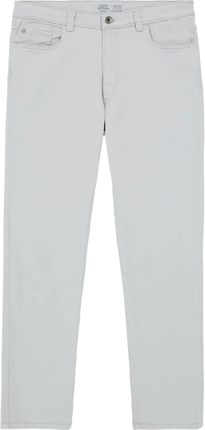 IZOD Men's Saltwater Stretch Twill 5 Pocket Straight Fit Chino Pant