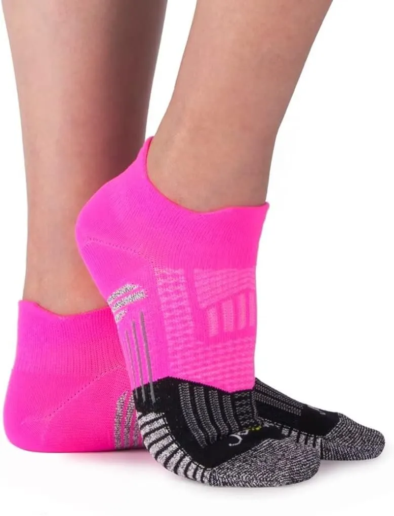 ja vie JAVIE Comfy No Show Grip Performance Compression Blister-free Athletic Lowcut Socks for Men & Women