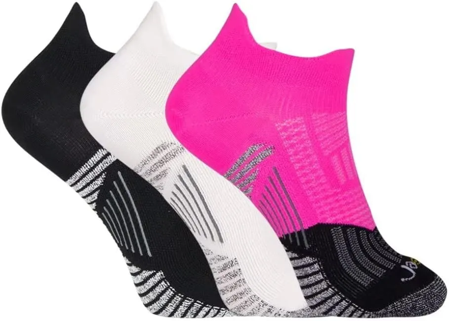 ja vie JAVIE Comfy No Show Grip Performance Compression Blister-free Athletic Lowcut Socks for Men & Women