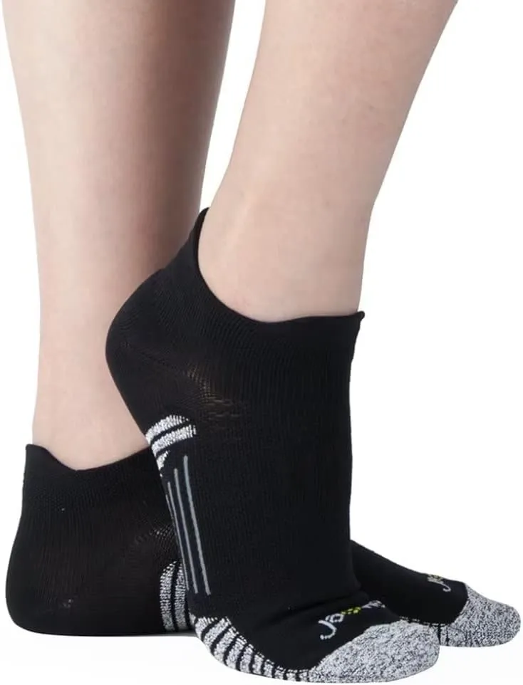 ja vie JAVIE Comfy No Show Grip Performance Compression Blister-free Athletic Lowcut Socks for Men & Women
