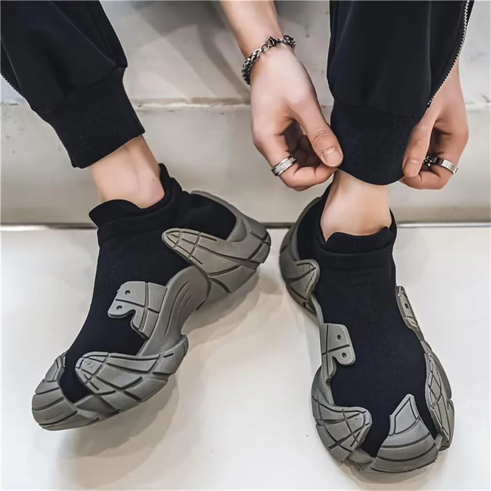Jakcuz Men Fashion Sneakers Mesh Sock Breathable Walking Shoes Cushion Slip On Workout Running Sneakers
