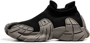 Jakcuz Men Fashion Sneakers Mesh Sock Breathable Walking Shoes Cushion Slip On Workout Running Sneakers