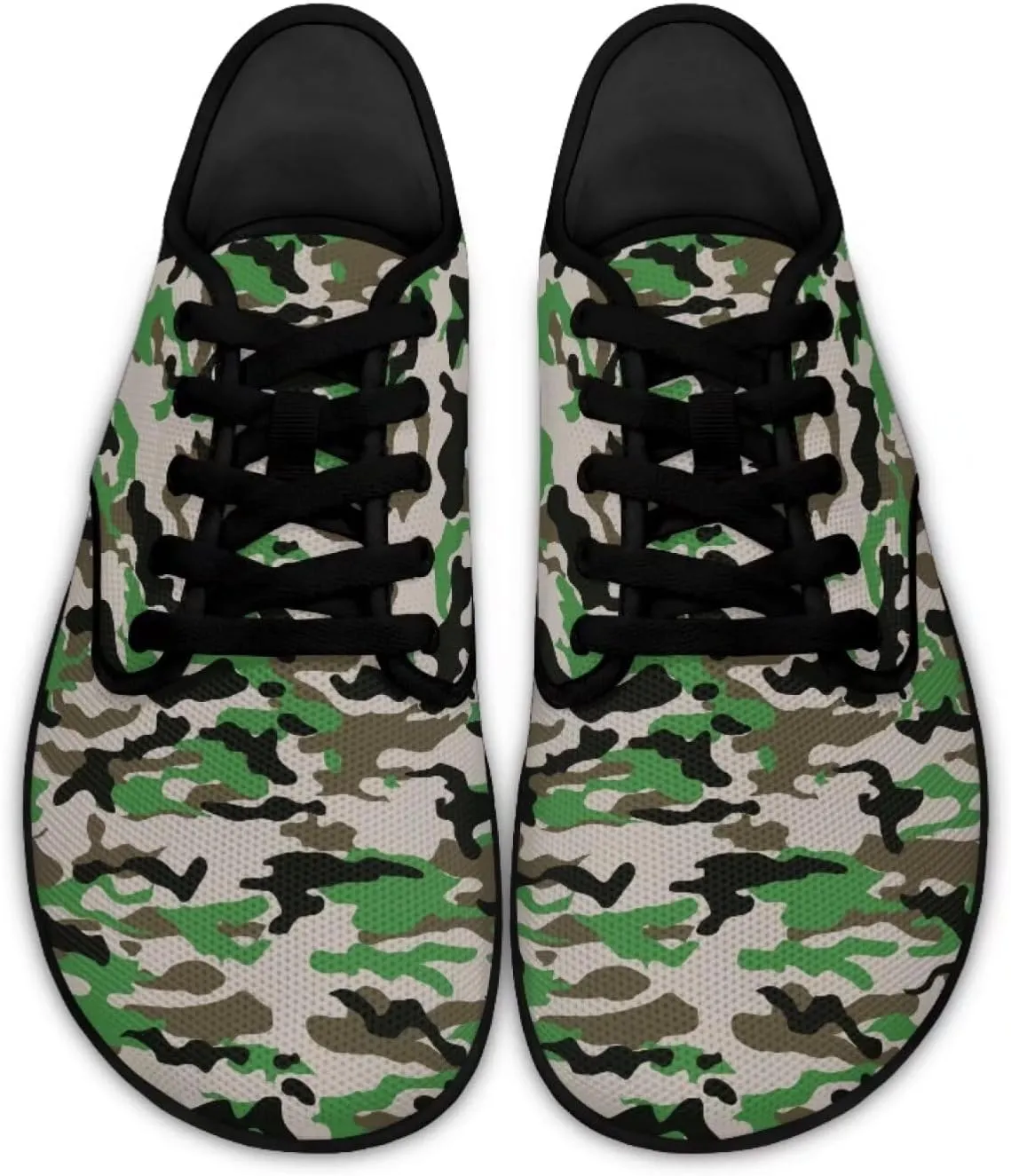 Jeiento Camouflage Theme Barefoot Shoes Men Zero Drop Shoes Mens Workout Shoes