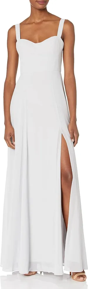 Jenny Yoo Women's Harris Sweetheart Neckline a Line Chiffon Dress