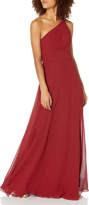Jenny Yoo Women's Kora Modern One Shoulder Chiffon Dress
