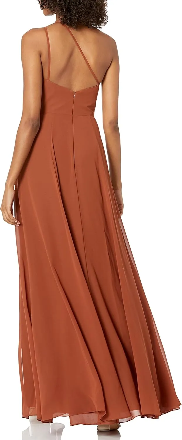 Jenny Yoo Women's Kora Modern One Shoulder Chiffon Dress