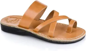Jerusalem Sandals The Good Shepherd - Leather Toe Loop Slide - Men Sandals