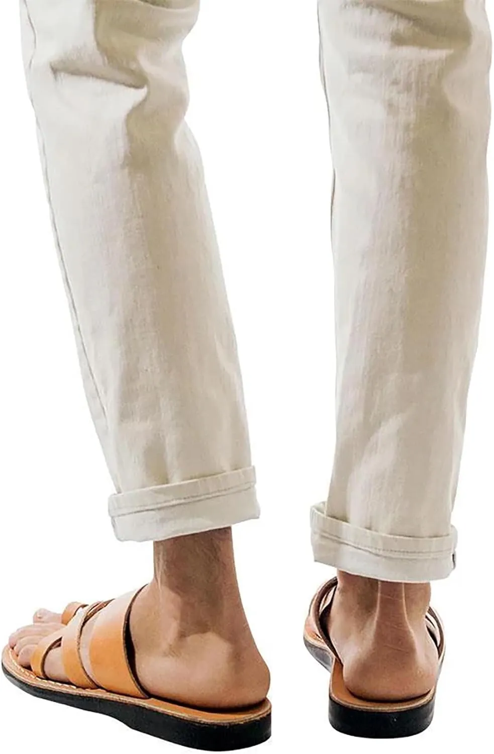 Jerusalem Sandals The Good Shepherd - Leather Toe Loop Slide - Men Sandals