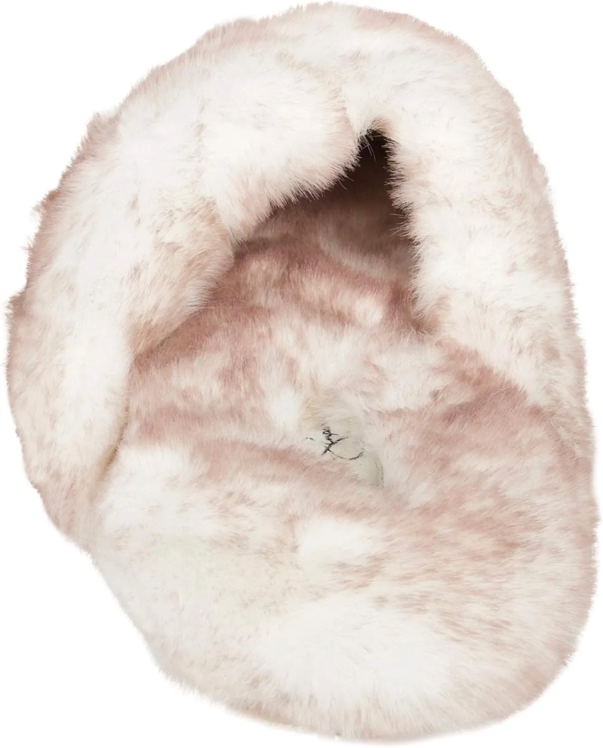 Jessica Simpson Women's Comfy Faux Fur House Slipper Slip-On Scuff Memory Foam Soft Plush Lining