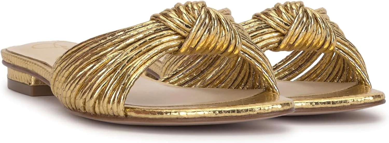 Jessica Simpson Womens Dydra Denim Slip-On Slide Sandals