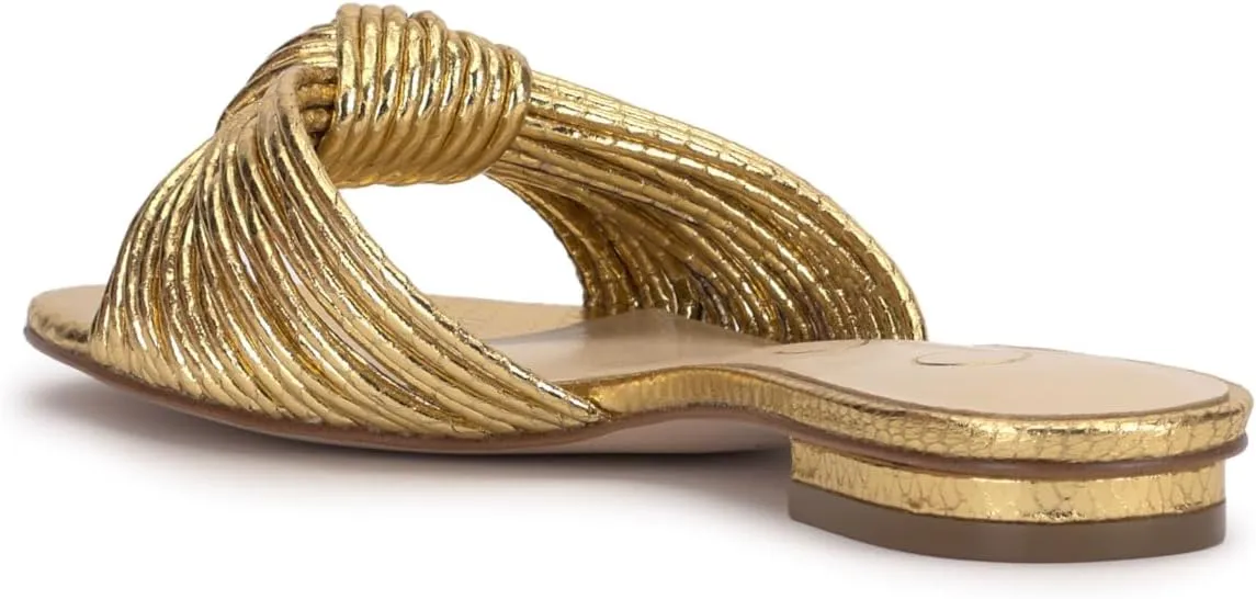 Jessica Simpson Womens Dydra Denim Slip-On Slide Sandals