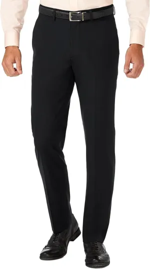 J.M. Haggar Men's 4 Way Stretch Slim Fit Flat Front Dress Pant