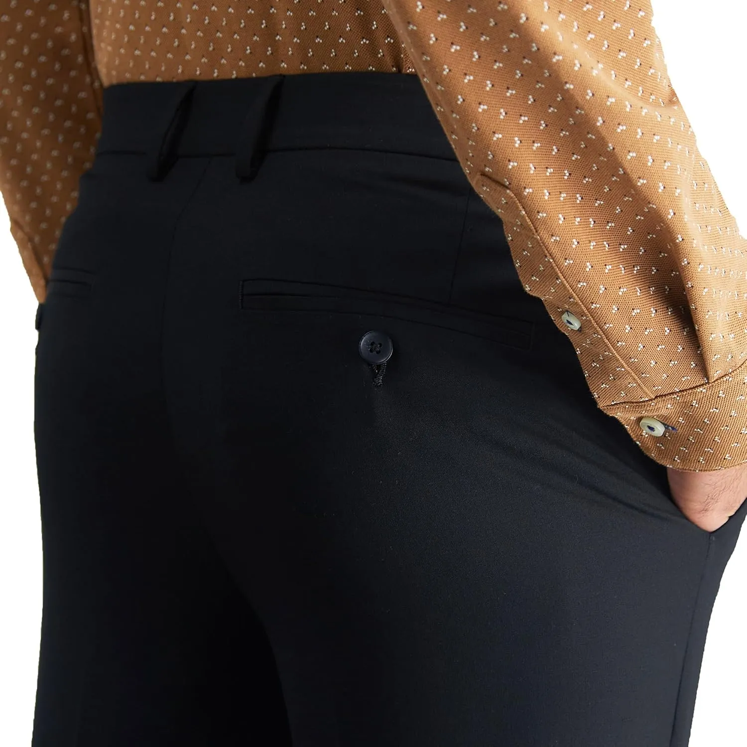 J.M. Haggar Men's 4 Way Stretch Slim Fit Flat Front Dress Pant