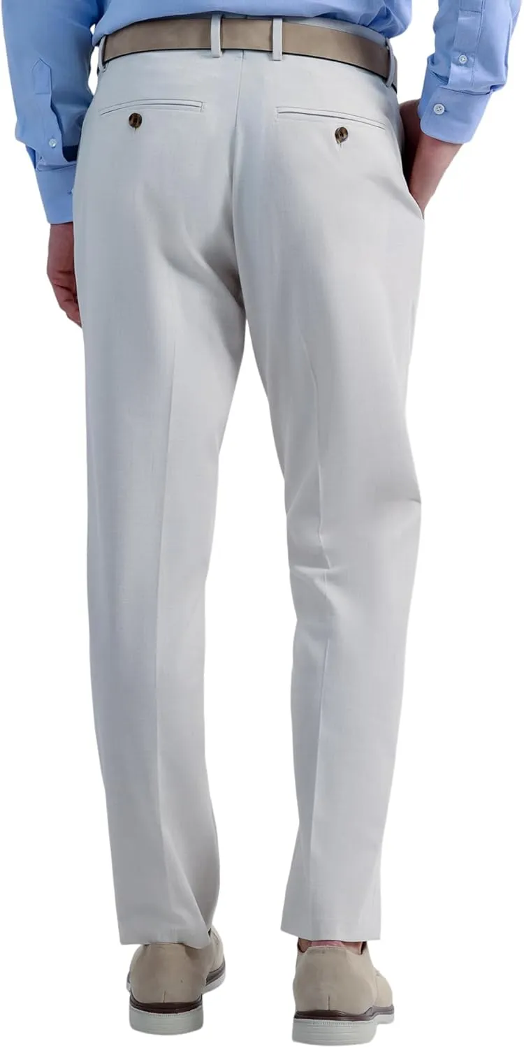 J.M. Haggar Men's 4 Way Stretch Slim Fit Flat Front Dress Pant