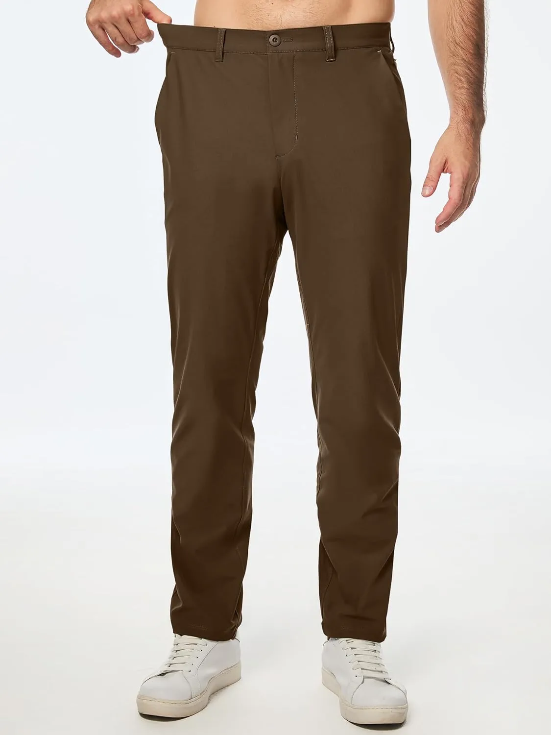JMIERR Mens Chino Pants Casual Stretch Golf Pants Waist Tapered Trousers Lightweight Comfy Pants with Zipper Pockets