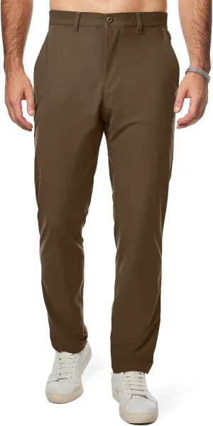 JMIERR Mens Chino Pants Casual Stretch Golf Pants Waist Tapered Trousers Lightweight Comfy Pants with Zipper Pockets