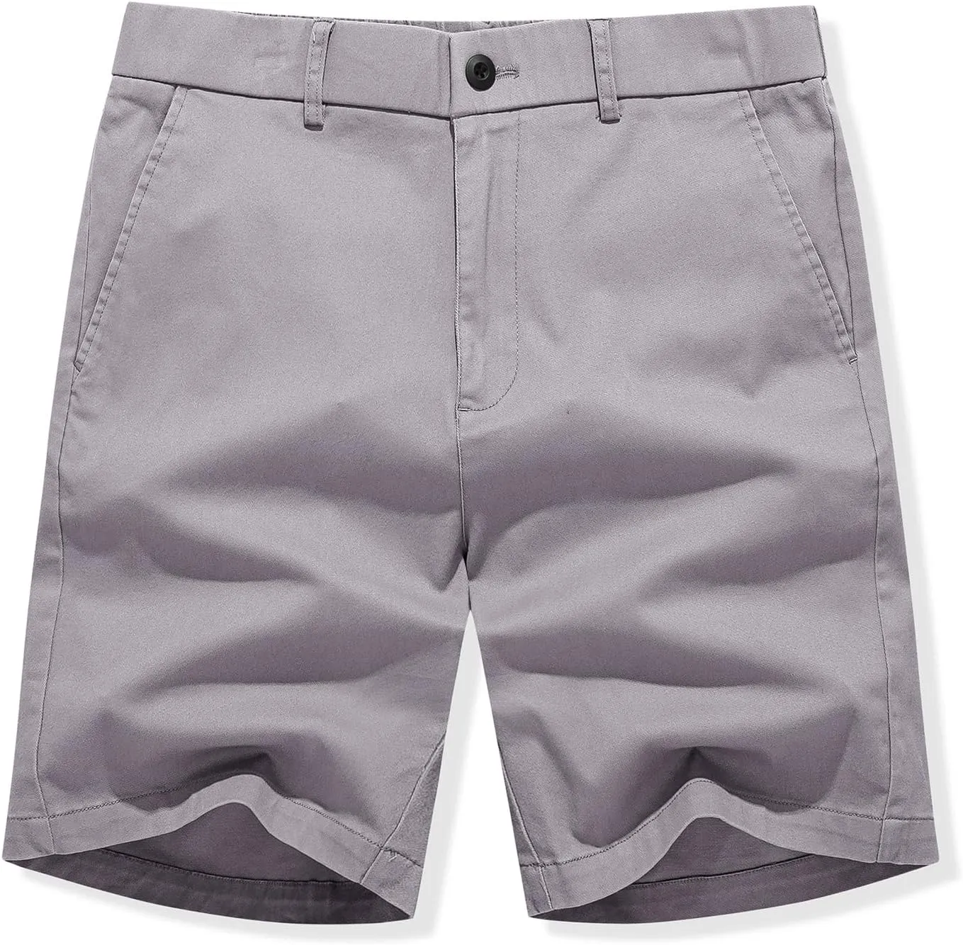 JMIERR Men's Classic-Fit 7" Chino Short Summer Stretch Waist Cotton Twill Casual Dress Shorts with Pockets
