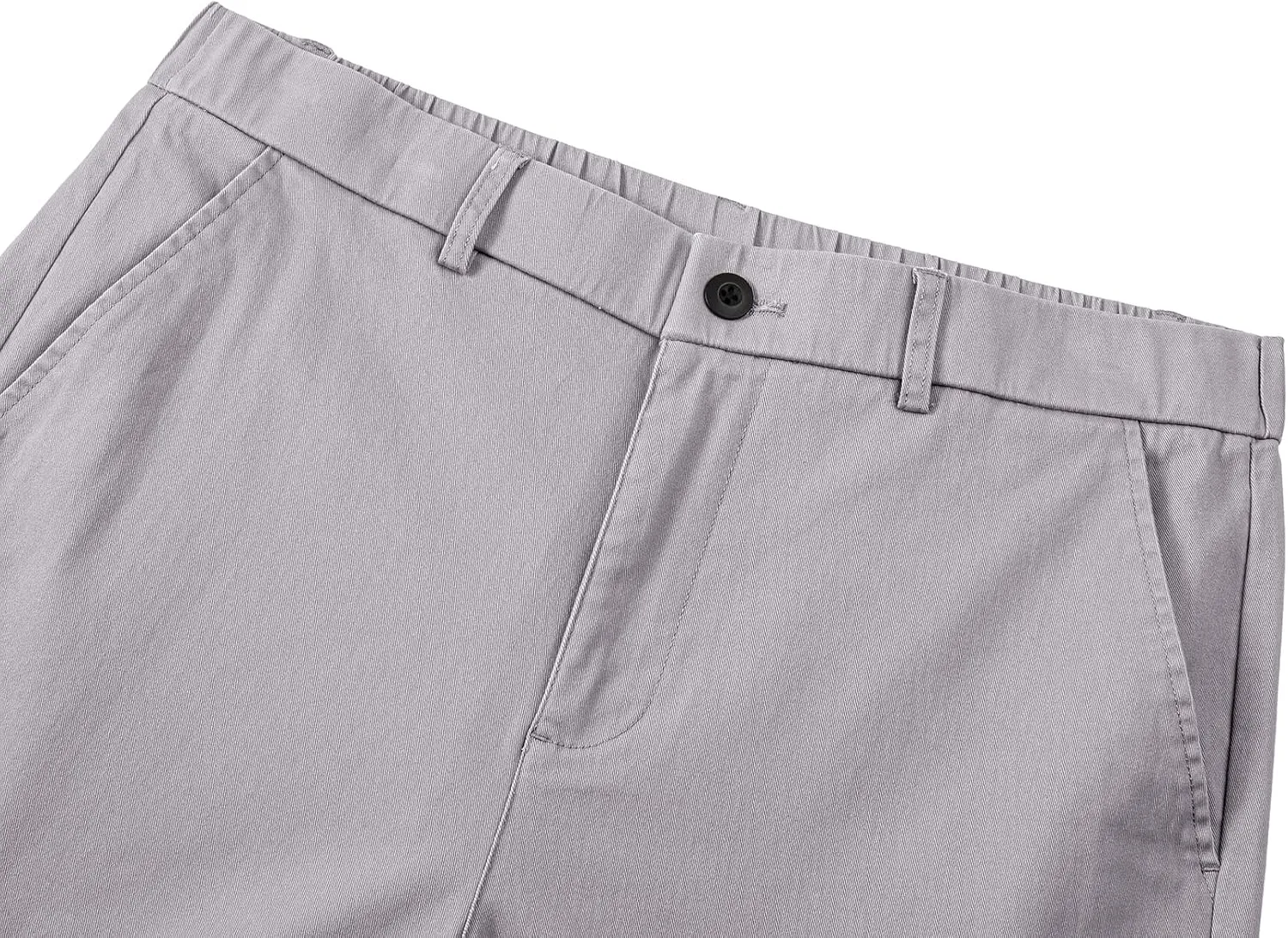 JMIERR Men's Classic-Fit 7" Chino Short Summer Stretch Waist Cotton Twill Casual Dress Shorts with Pockets