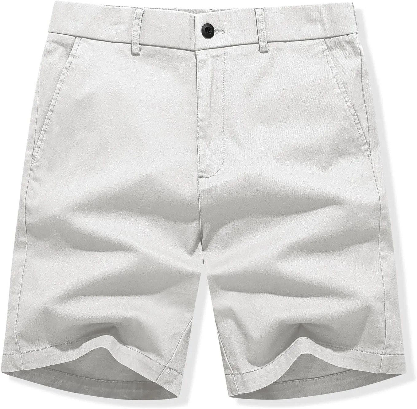 JMIERR Men's Classic-Fit 7" Chino Short Summer Stretch Waist Cotton Twill Casual Dress Shorts with Pockets