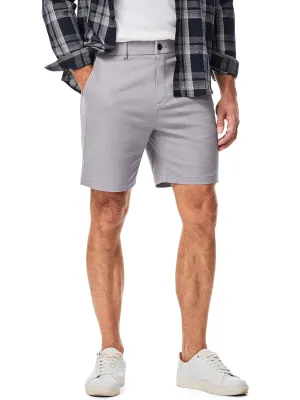 JMIERR Men's Classic-Fit 7" Chino Short Summer Stretch Waist Cotton Twill Casual Dress Shorts with Pockets