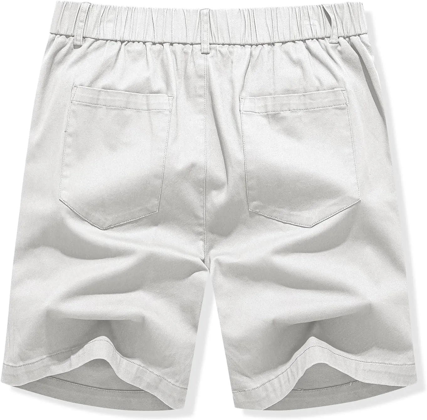 JMIERR Men's Classic-Fit 7" Chino Short Summer Stretch Waist Cotton Twill Casual Dress Shorts with Pockets