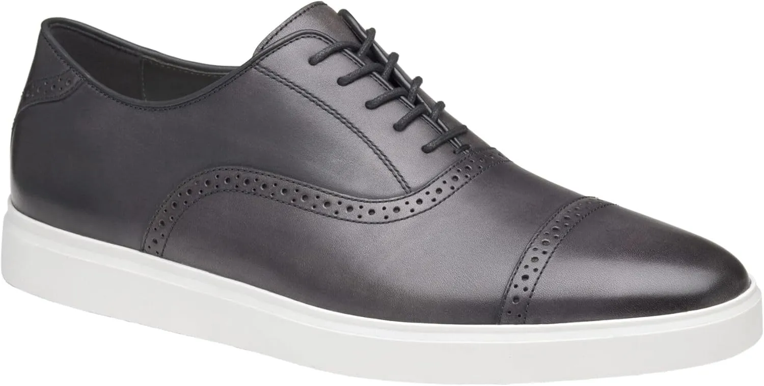 Johnston & Murphy Men's Brody Hand-Stained Leather Dress Casual Cap Toe Lace-up Shoe