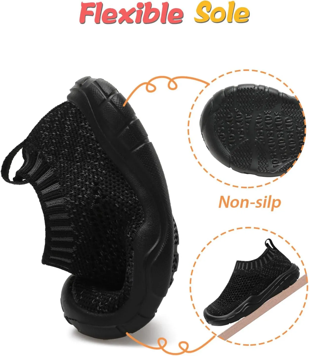 JOINFREE Toddler Boys Girls Sneaker Slip On Shoes Kids Lightweight Breathable Walking Shoes