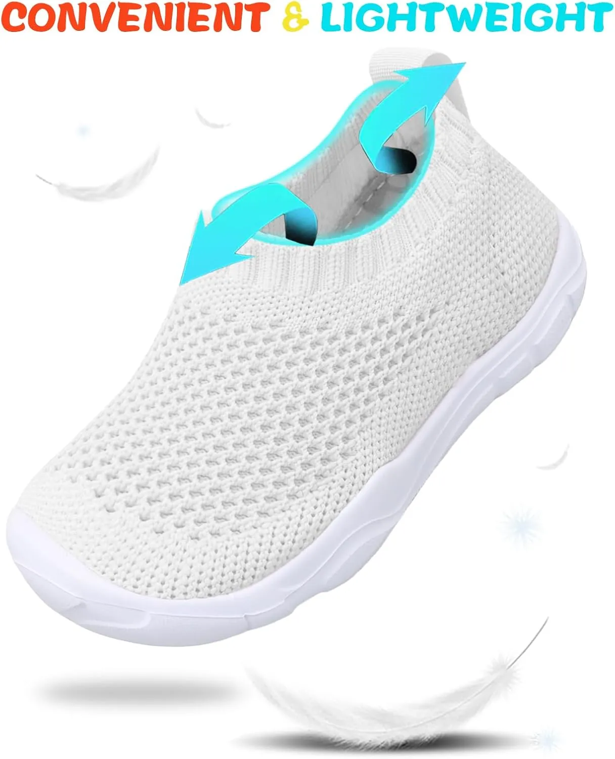 JOINFREE Toddler Boys Girls Sneaker Slip On Shoes Kids Lightweight Breathable Walking Shoes