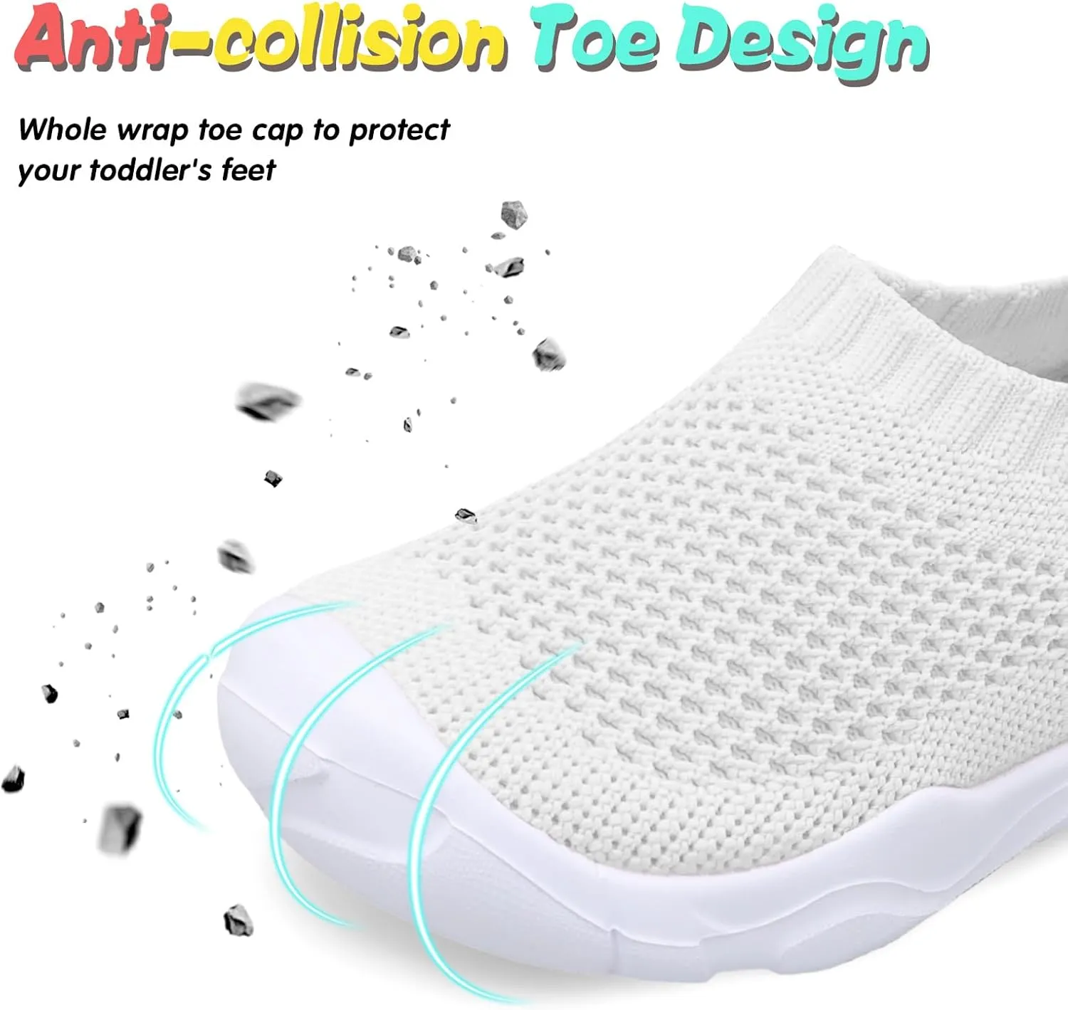 JOINFREE Toddler Boys Girls Sneaker Slip On Shoes Kids Lightweight Breathable Walking Shoes