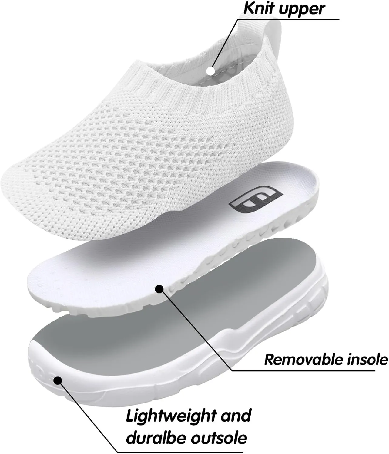 JOINFREE Toddler Boys Girls Sneaker Slip On Shoes Kids Lightweight Breathable Walking Shoes
