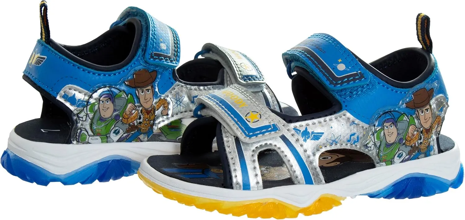 Josmo Kids Cars Toy Story Mickey Sandal LED Light Up Slides (Toddler-Little Kid)