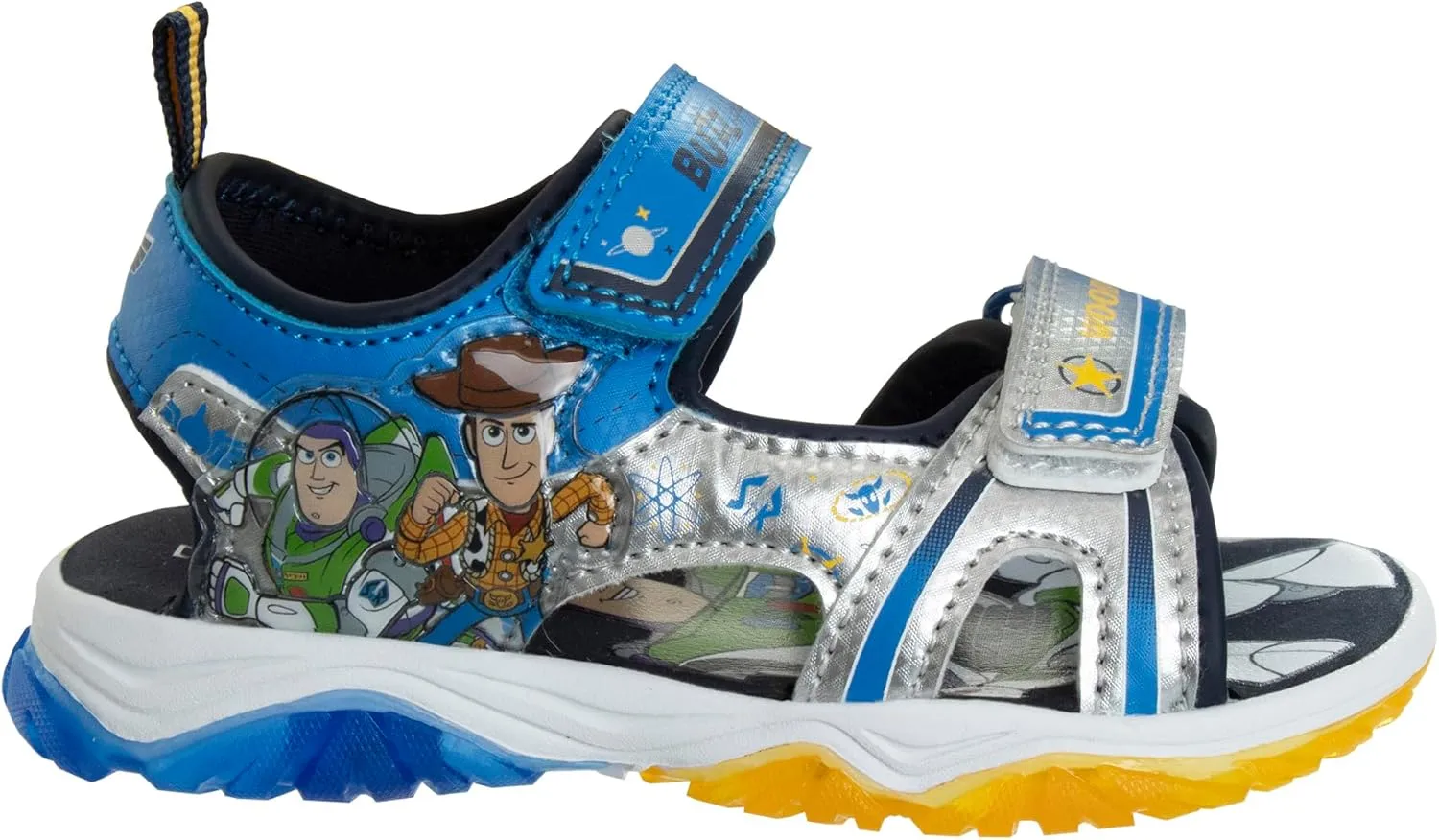 Josmo Kids Cars Toy Story Mickey Sandal LED Light Up Slides (Toddler-Little Kid)