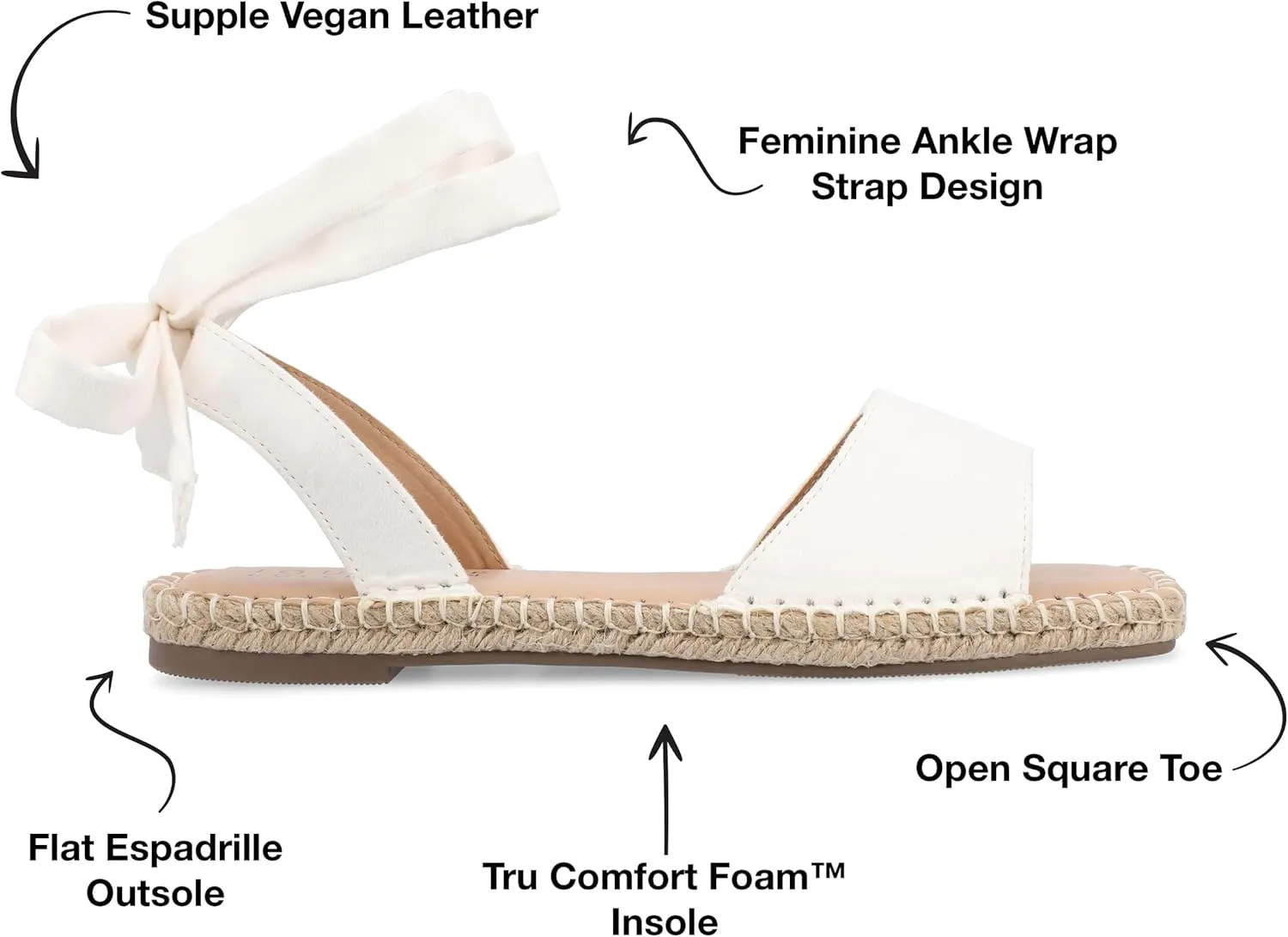 Journee Collection Women's Comfort Foam Emelie Sandal Espadrille Wedge