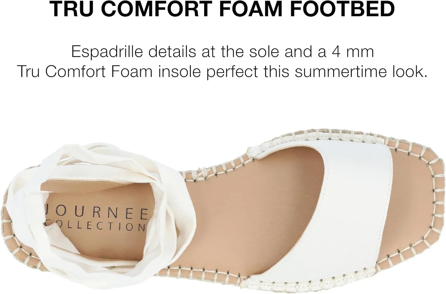 Journee Collection Women's Comfort Foam Emelie Sandal Espadrille Wedge