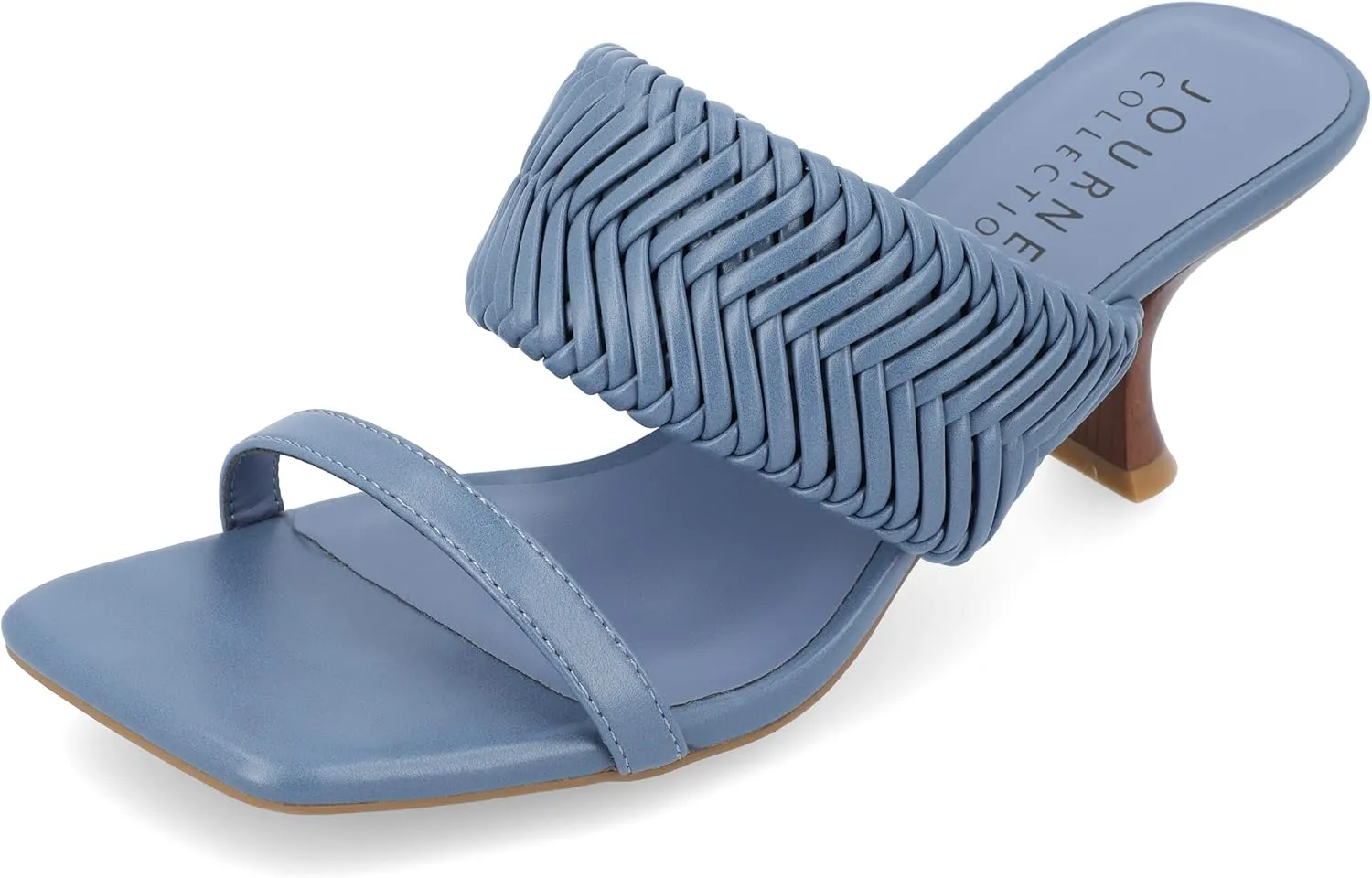 Journee Womens Monyka Tru Comfort Foam Woven Slip On Sandals